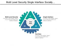 Multi level security single interface socially responsible business
