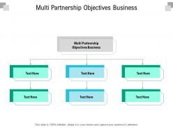 Multi partnership objectives business ppt powerpoint presentation show graphics design cpb