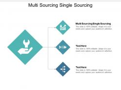 Multi sourcing single sourcing ppt powerpoint presentation infographics demonstration cpb