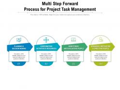 Multi step forward process for project task management