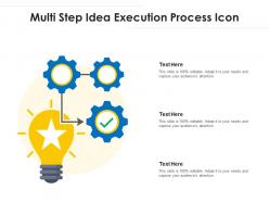 Multi step idea execution process icon