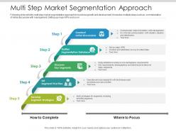 Multi step market segmentation approach