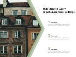 Multi storeyed luxury suburban apartment buildings