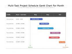 Multi Task Project Schedule Gantt Chart For Month