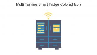 Multi Tasking Smart Fridge Colored Icon In Powerpoint Pptx Png And Editable Eps Format
