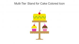 Multi Tier Stand For Cake Colored Icon In Powerpoint Pptx Png And Editable Eps Format