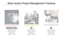 Multi vendor project management practices ppt powerpoint presentation model files cpb