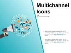 Multichannel icons powerpoint layout
