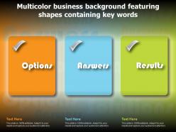 Multicolor Business Background Featuring Shapes Containing Key Words