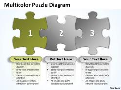 Multicolor puzzle diagram powerpoint templates ppt presentation slides 0812