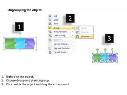 Multicolor puzzle piece diagram 3 stages online flow chart creator powerpoint templates
