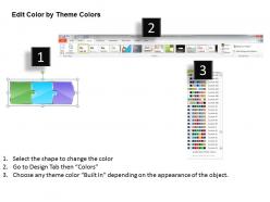 Multicolor puzzle piece diagram 3 stages online flow chart creator powerpoint templates