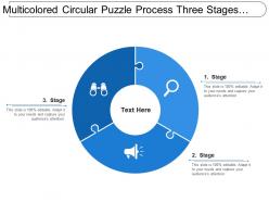Multicolored Circular Puzzle Process Three Stages Image