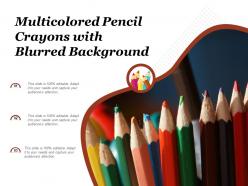 Multicolored pencil crayons with blurred background