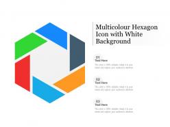 Multicolour hexagon icon with white background
