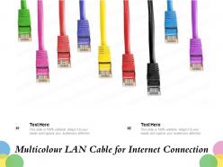 Multicolour lan cable for internet connection
