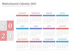 Multicoloured calendar 2021