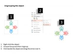 Multidirectional process flow diagram flat powerpoint design