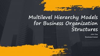 Multilevel Hierarchy Models For Business Organization Structures PPT Template AT