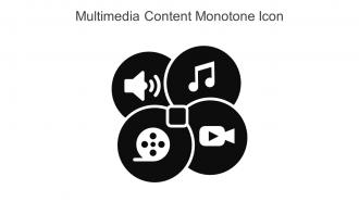 Multimedia Content Monotone Icon In Powerpoint Pptx Png And Editable Eps Format