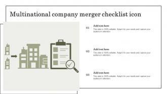 Multinational Company Merger Checklist Icon