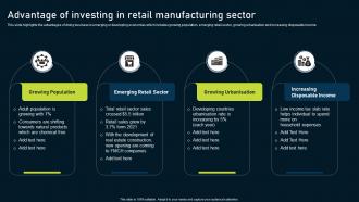 Multinational Consumer Goods Advantage Of Investing In Retail Manufacturing Sector