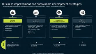 Multinational Consumer Goods Business Improvement And Sustainable Development Strategies