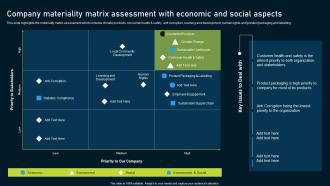 Multinational Consumer Goods Company Materiality Matrix Assessment With Economic