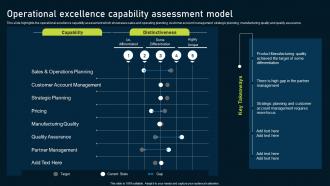 Multinational Consumer Goods Operational Excellence Capability Assessment Model