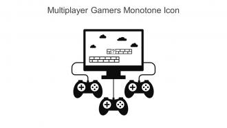 Multiplayer Gamers Monotone Icon In Powerpoint Pptx Png And Editable Eps Format