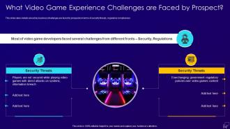 Multiplayer gaming system investor what video game experience challenges faced by prospect