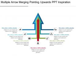 Multiple arrow merging pointing upwards ppt inspiration