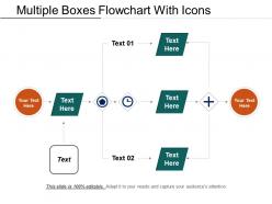 Multiple boxes flowchart with icons