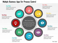 Multiple business apps for process control flat powerpoint design