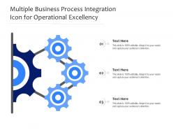 Multiple business process integration icon for operational excellency
