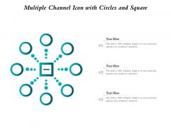 Multiple channel icon with circles and square