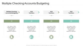 Multiple Checking Accounts Budgeting In Powerpoint And Google Slides Cpb