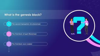 Multiple Choice Question On Genesis Block Training Ppt