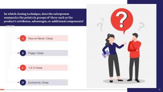 Multiple Choice Questions For Sales Training Ppt Attractive Unique