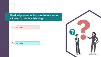 Multiple Choice Questions For Session Listening In Business Communication Training Ppt
