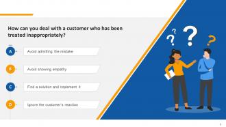 Multiple Choice Questions For Session On Dealing With Difficult Customers Edu Ppt