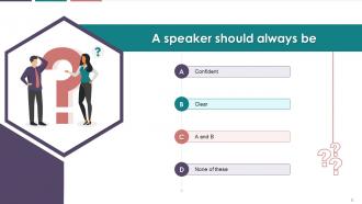 Multiple Choice Questions For Session Speaking In Business Communication Training Ppt