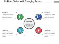 Multiple circles with diverging arrows