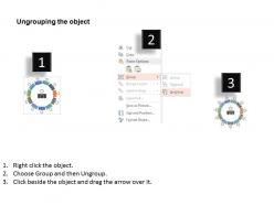 Multiple clips in circle for work powerpoint template
