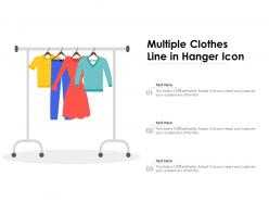 Multiple clothes line in hanger icon