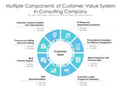 Multiple components of customer value system in consulting company