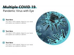 Multiple covid 19 pandemic virus with eye