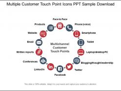 Multiple customer touch point icons ppt sample download