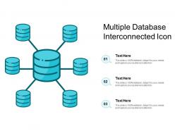 Multiple database interconnected icon