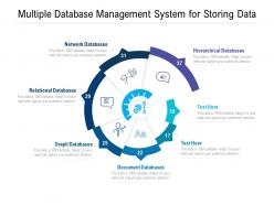 Multiple database management system for storing data